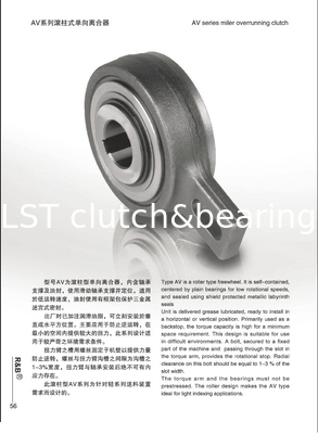 R&amp;B roller type freewheel backstop clutch AV25/GV25 apply in Grain hoist or Fishing net machine